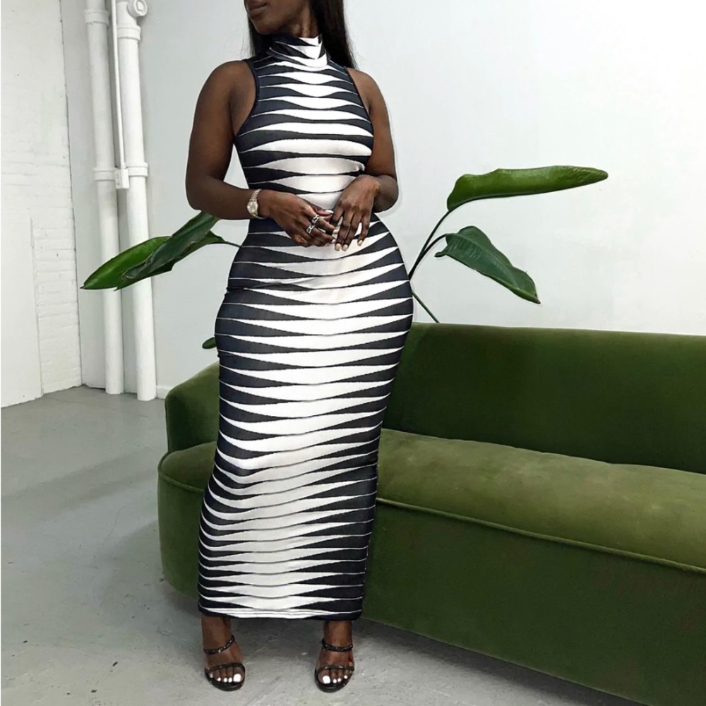 Black & White Maxi Dress